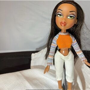 Fashion Doll with Orange Top and White Pants